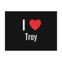 I love Troy postcards by funnycustomtshirts I love Troy postcards