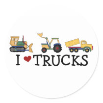 I Love Trucks stickers