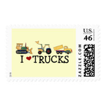 I Love Trucks T-shirts and Gifts Stamp