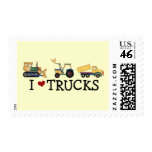 I Love Trucks T-shirts and Gifts Stamp