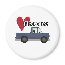 I Love Trucks Tshirts and Gifts magnets