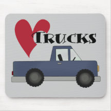 I Love Trucks Tshirts and Gifts Mouse Pad