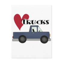 I Love Trucks Tshirts and Gifts postcards