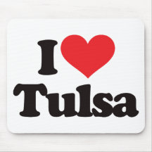 I Love Tulsa Mouse Mat