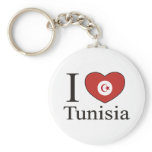 I Love Tunisia Keychains