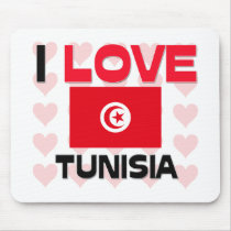 I Love Tunisia mousepads