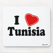 I Love Tunisia mousepads