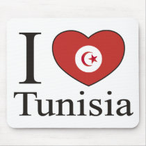 I Love Tunisia mousepads