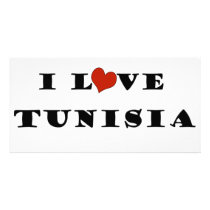 I Love Tunisia Custom Photo Card