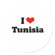 I Love Tunisia Tshirt stickers