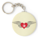I Love Tunisia -wings Key Chain