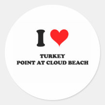 I Love Turkey Point At Cloud Beach Maryland Round Stickers