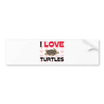 I Love Turtles bumper stickers