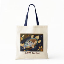 I LOVE Turtles! Cute Grocery Tote Bag bags