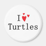 I Love Turtles Fridge Magnets