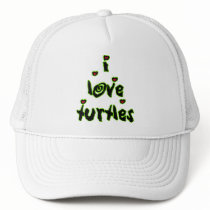 I Love Turtles hats