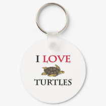 I Love Turtles keychains