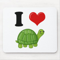 I Love Turtles Mousepad