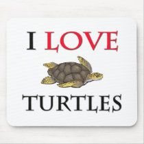 I Love Turtles Mouse Mat