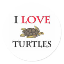 I Love Turtles stickers by tshirtshirts I Love Turtles stickers