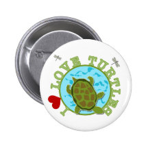 I Love Turtles Tshirts and Gifts Pins