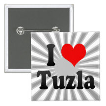 I Love Tuzla, Bosnia and Herzegovina Pinback Button