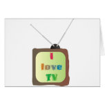 I Love TV Greeting Cards