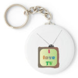 I Love TV Key Chain