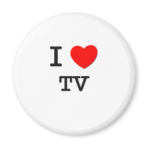 I Love Tv Refrigerator Magnet