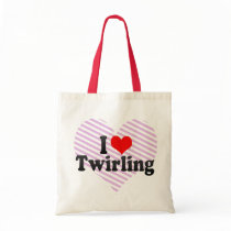 I Love Twirling Canvas Bags