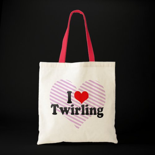 I Love Twirling Canvas Bags