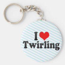 I Love Twirling Key Chains