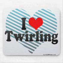 I Love Twirling Mouse Pad