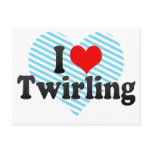 I Love Twirling Postcard