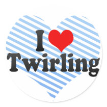 I Love Twirling Sticker