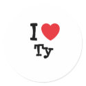 I love Ty heart custom personalized stickers by funnycustomtshirts I love Ty heart custom personalized stickers