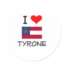I Love TYRONE Georgia Stickers