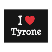 I love Tyrone heart custom personalized postcards by funnycustomtshirts I love Tyrone heart custom personalized postcards
