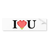 I Love U Bumper Sticker bumper stickers by tshirtdujour I Love U Bumper Sticker bumper stickers