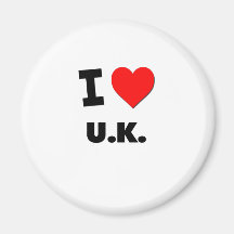 I love U.K. Fridge Magnets