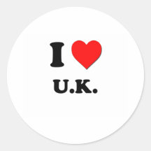 I love U.K. Sticker