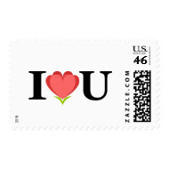 I Love U Postage stamp