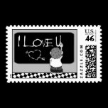 I Love U stamps