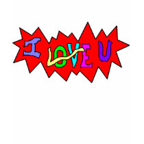 I LOve U Shirt by clownfacearts I LOve U Shirt