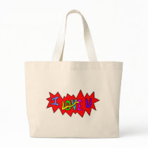I Love U Shoulder Bag! by clownfacearts I Love U Shoulder Bag!