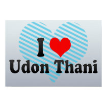 I Love Udon Thani, Thailand Poster - Poster