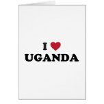 I Love Uganda Greeting Cards