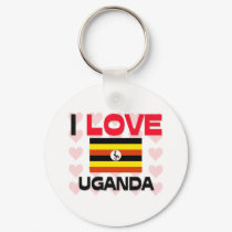 I Love Uganda keychains