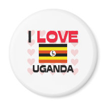 I Love Uganda magnets