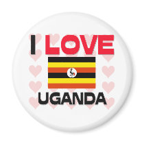 I Love Uganda magnets